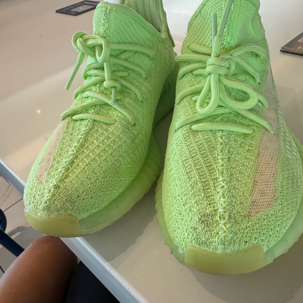 Adidas Lime Green Sports Sneakers